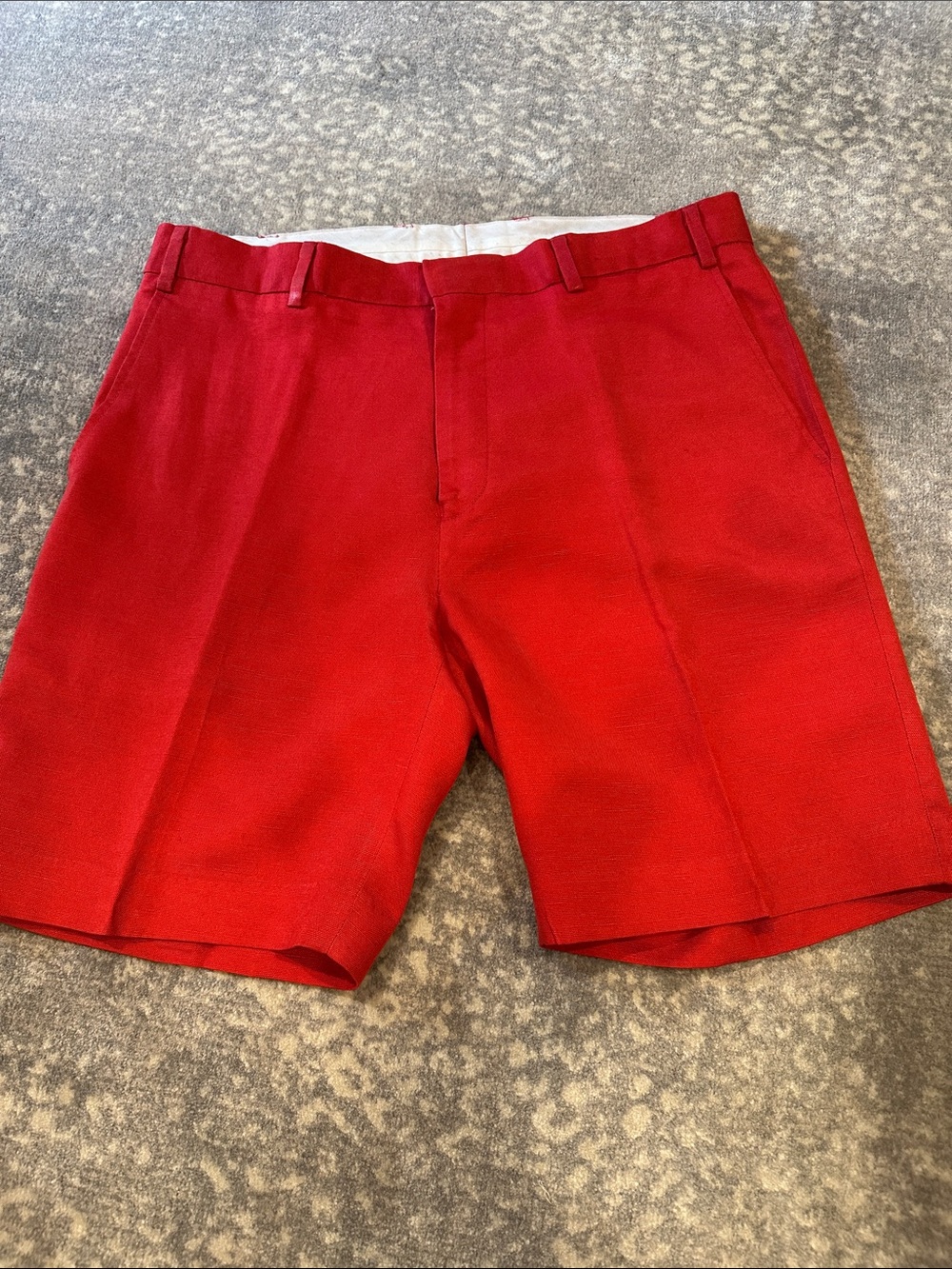 ISLAND LINEN Red Men's Casual Shorts SIZE 36